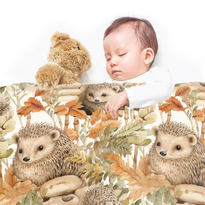 Porcupine Party Minky Blanket