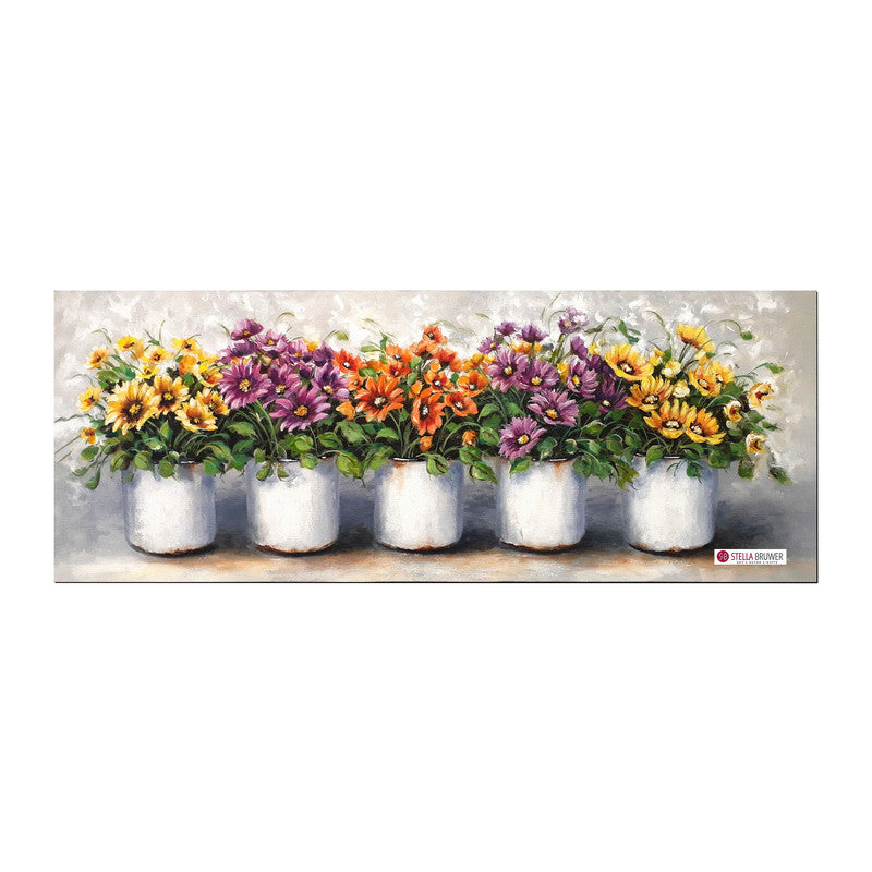 Potted Flowers Desk Pad by Stella Bruwer