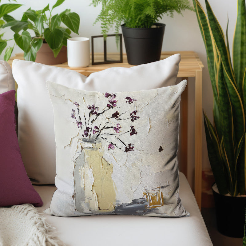 Potted Purple Flowers Luxury Scatter by Juanette Menderoi