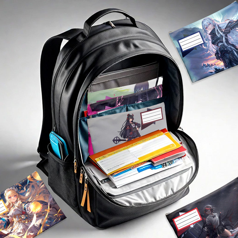 Powerfull Anime Girls Subject Savvy Book Bags Set Of 6