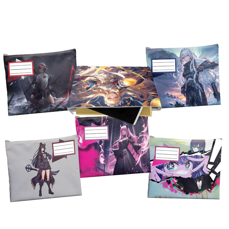 Powerfull Anime Girls Subject Savvy Book Bags Set Of 6