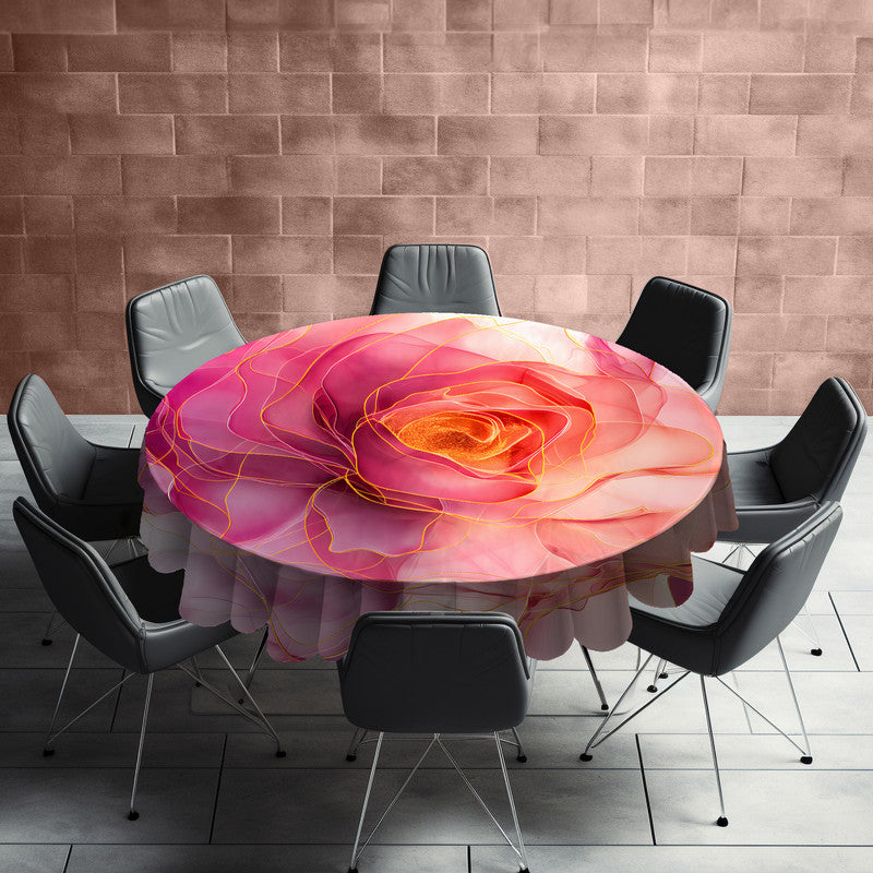 Precious Rose Round Tablecloth