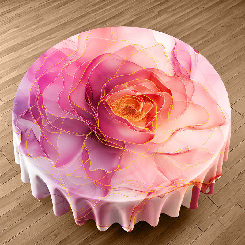 Precious Rose Round Tablecloth