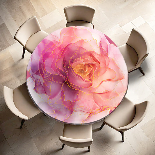 Precious Rose Round Tablecloth