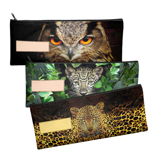 Zip & Go Predator Abstract Pencil Bags Set of 3