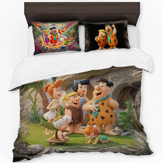 Prehistoric People Kids Duvet Cover Set