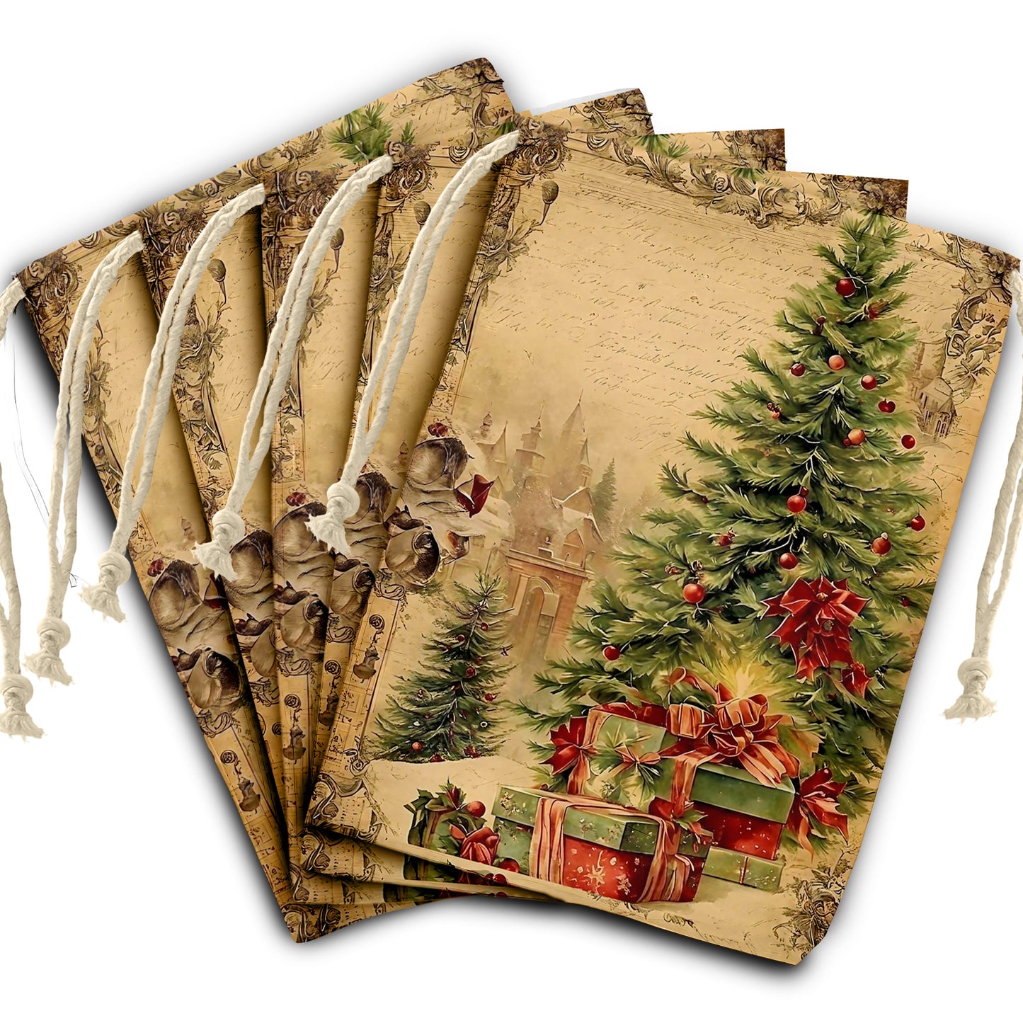 Presents For Christmas Gift Bag (Set of 2)