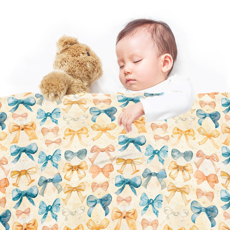 Pretty Bow Ties Minky Blanket