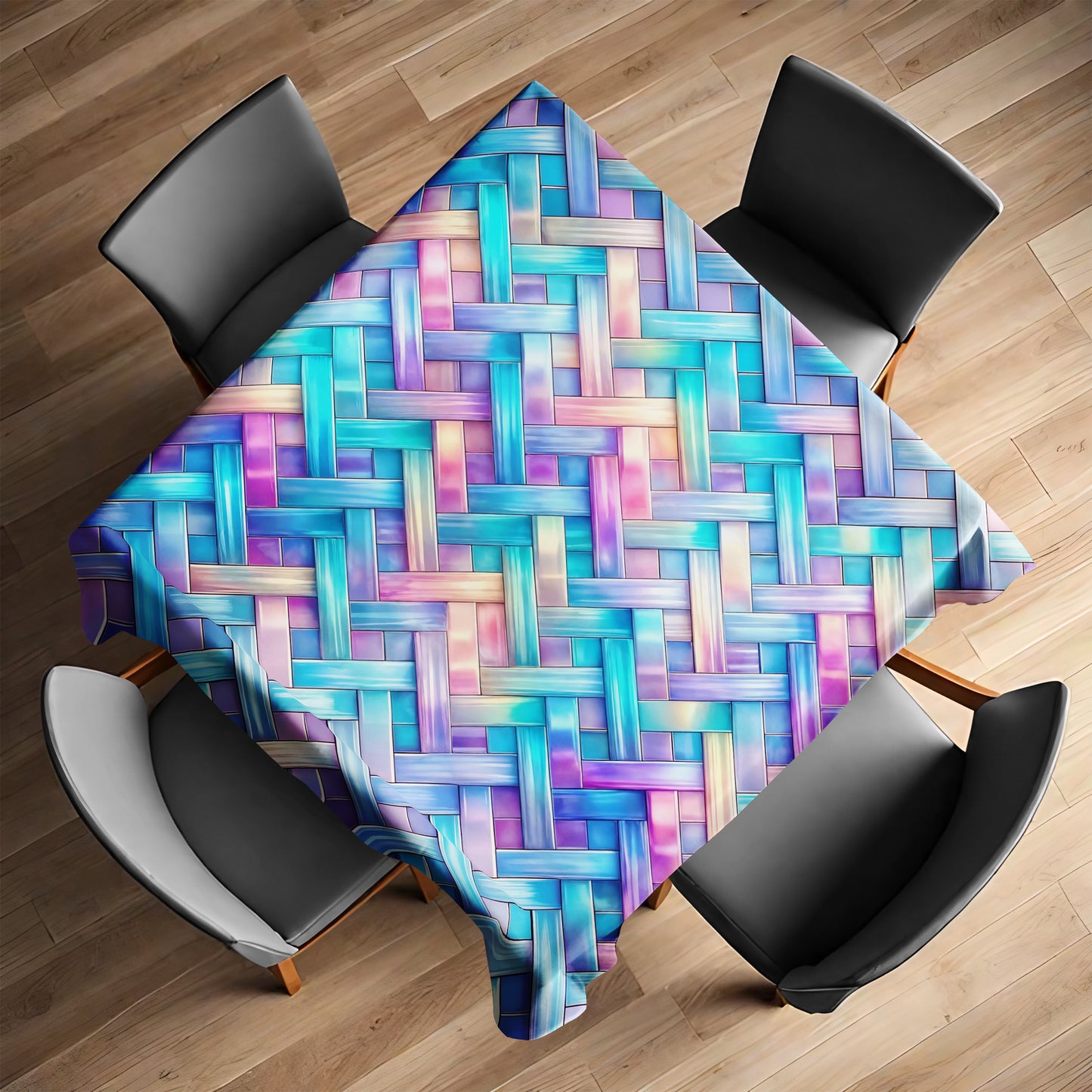 Prism Nebula Drift Square Tablecloth