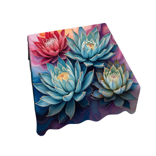 Prismatic Succulents Square Tablecloth