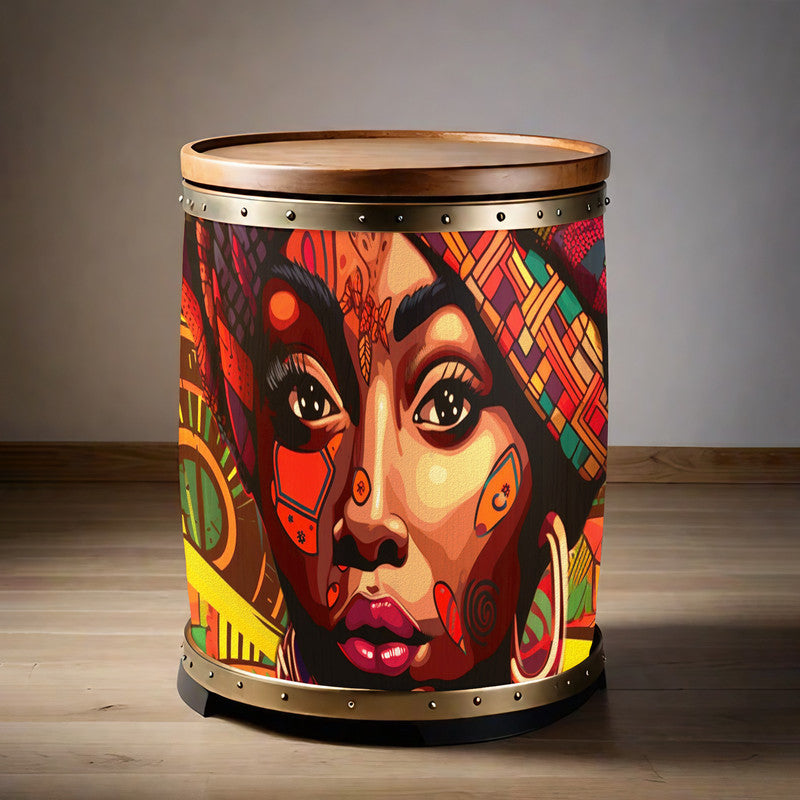 Prosperous Africa Decoupage Drum Cover