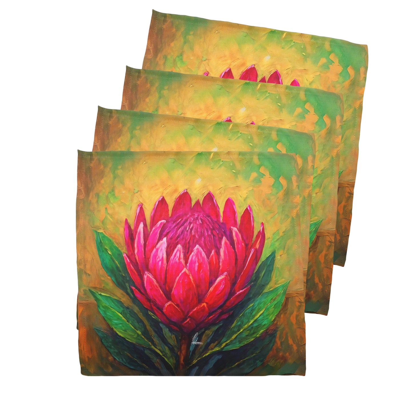 Protea Bloom Explosion Napkins by Nathan Pieterse