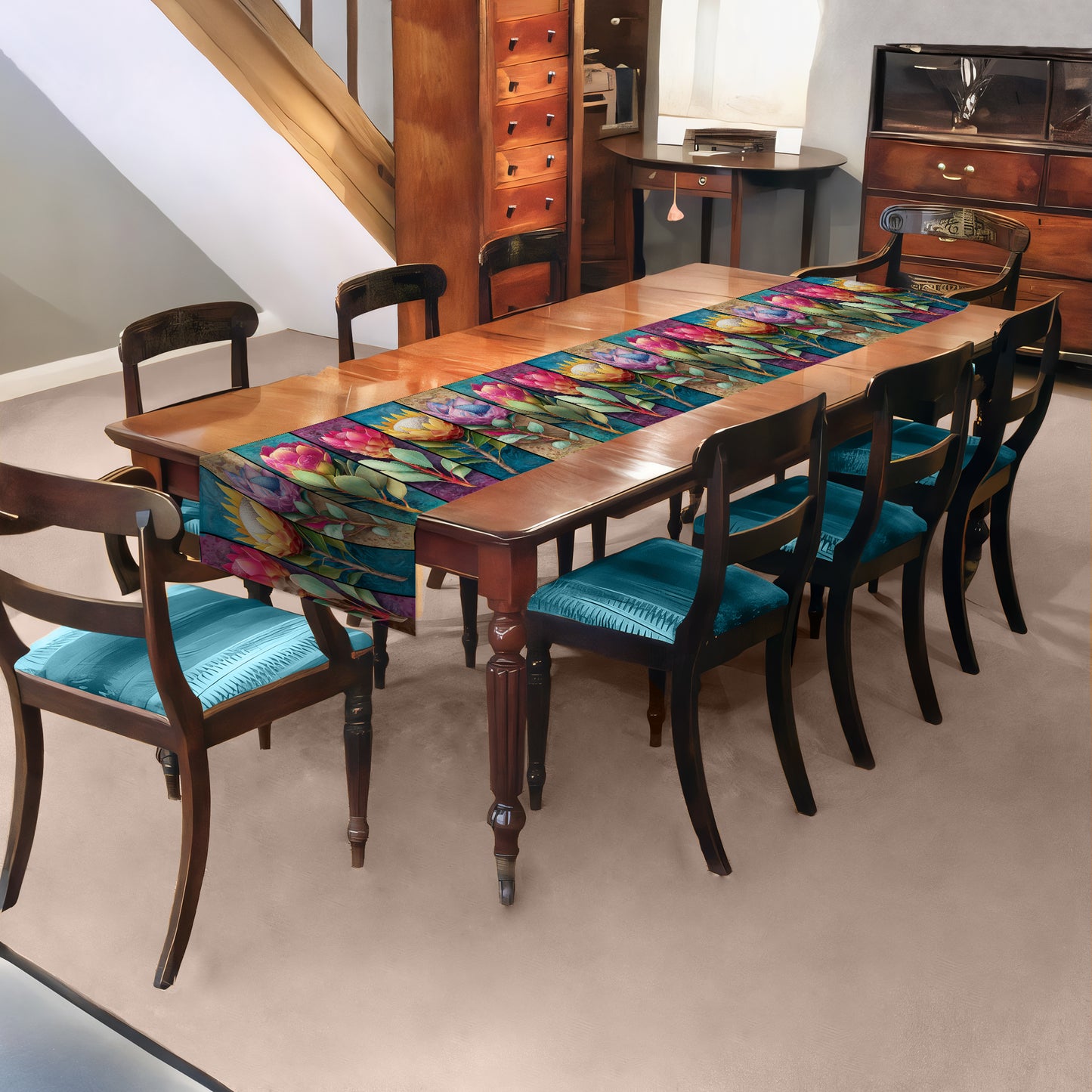 Protea Haze Table Runner by Wikus Schalkwyk