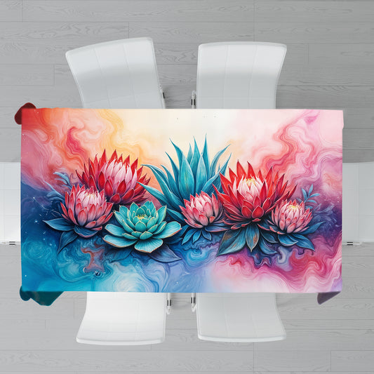 Protea Succulent Bloomwave Rectangle Tablecloth