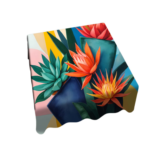 Protea Succulent Fractals Square Tablecloth
