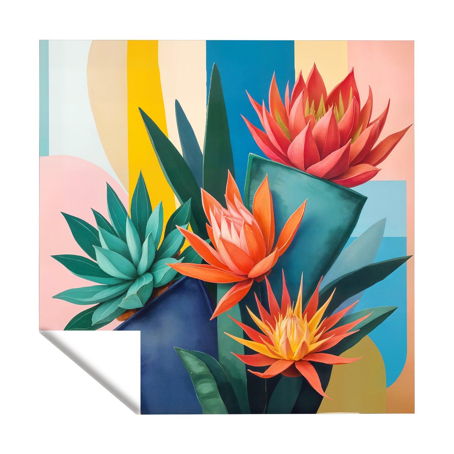 Protea Succulent Fractals Square Tablecloth