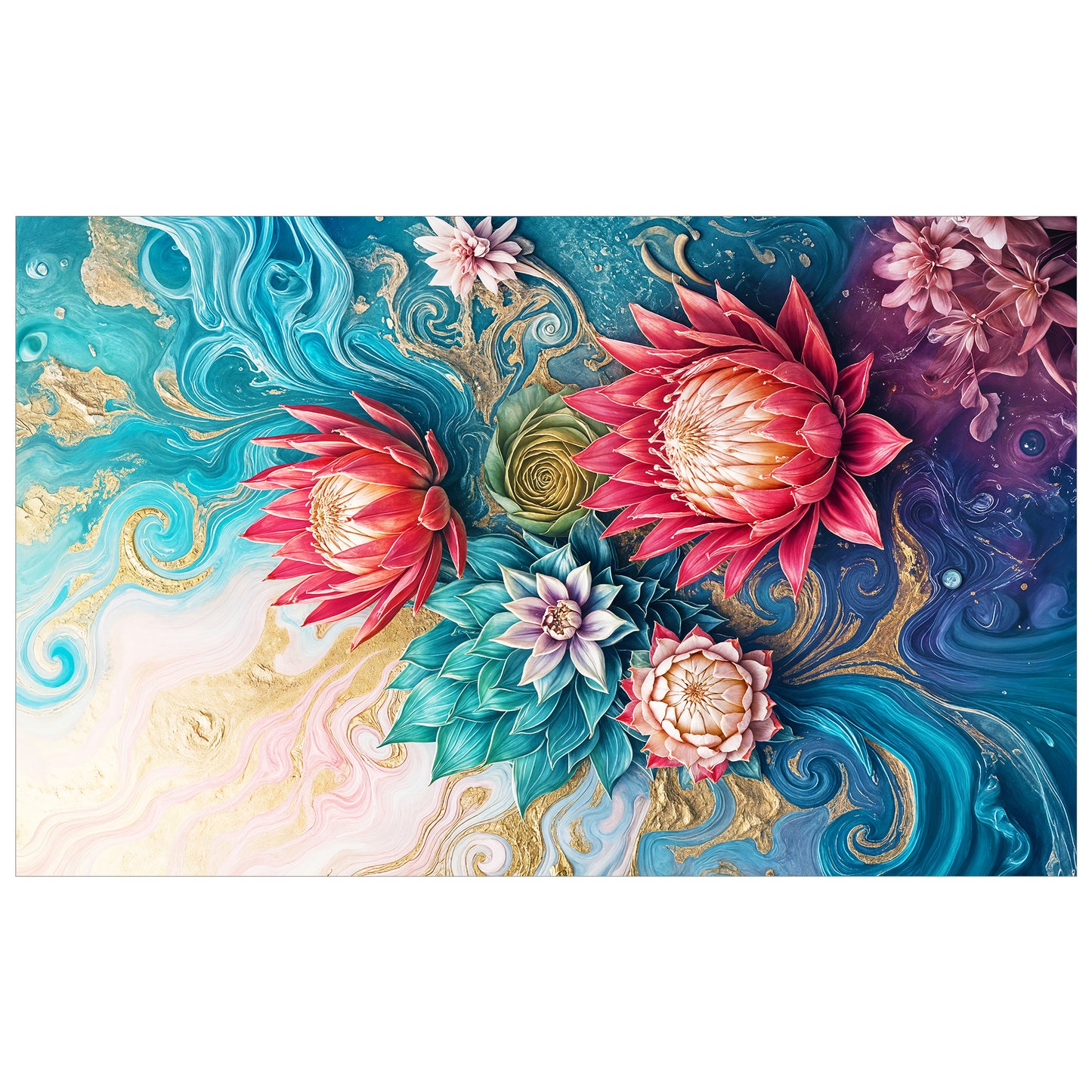 Protea Succulent Petalstorm Rectangle Tablecloth