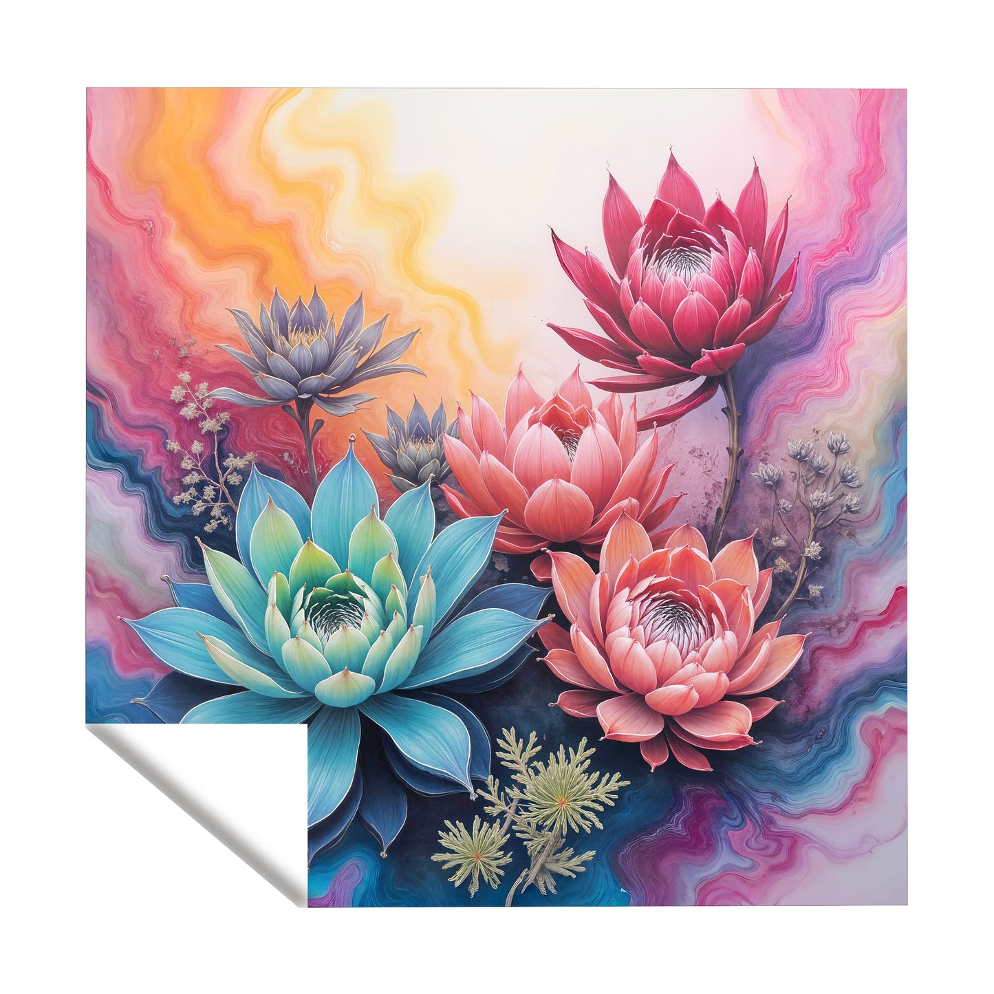 Protea Succulent Radiance Square Tablecloth