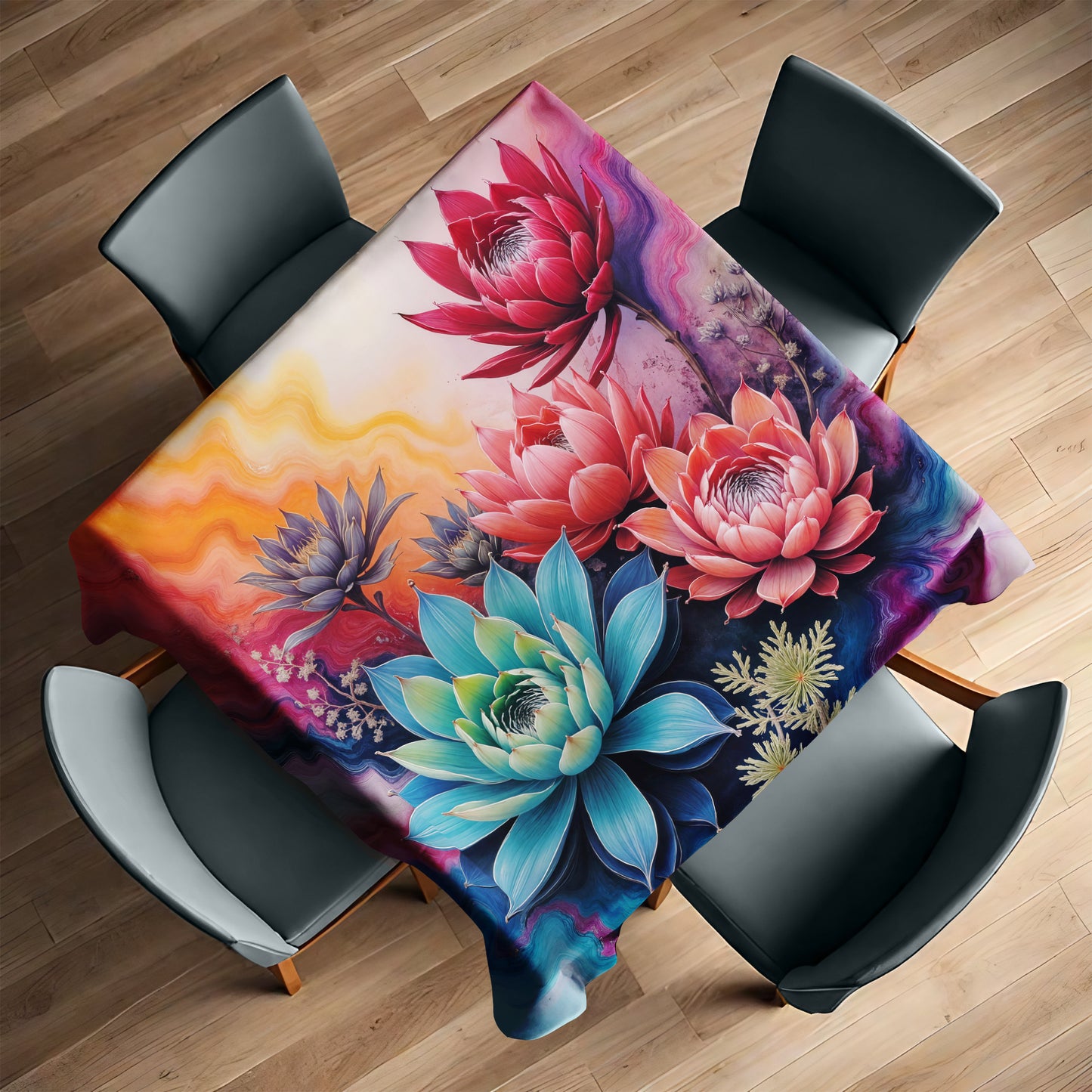 Protea Succulent Radiance Square Tablecloth