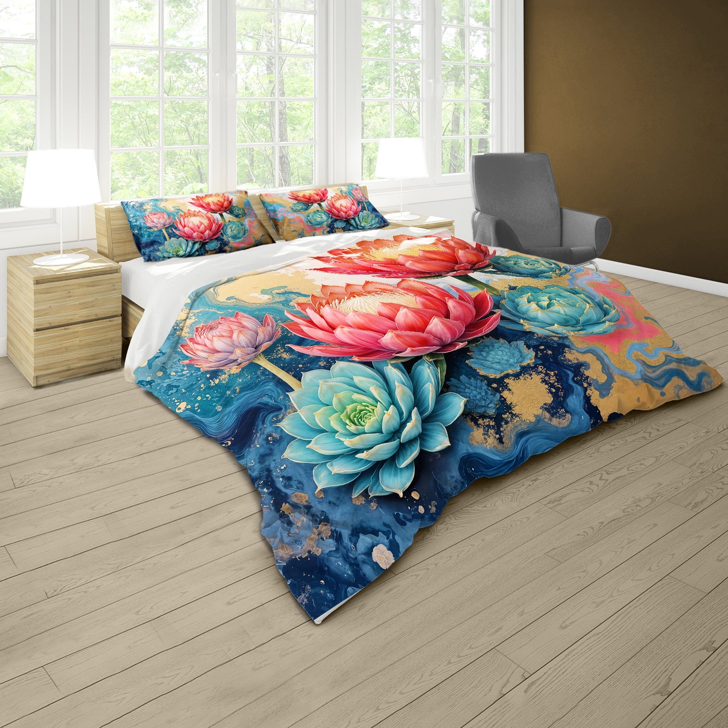 Protea & Succulent Daydream Duvet Cover Set