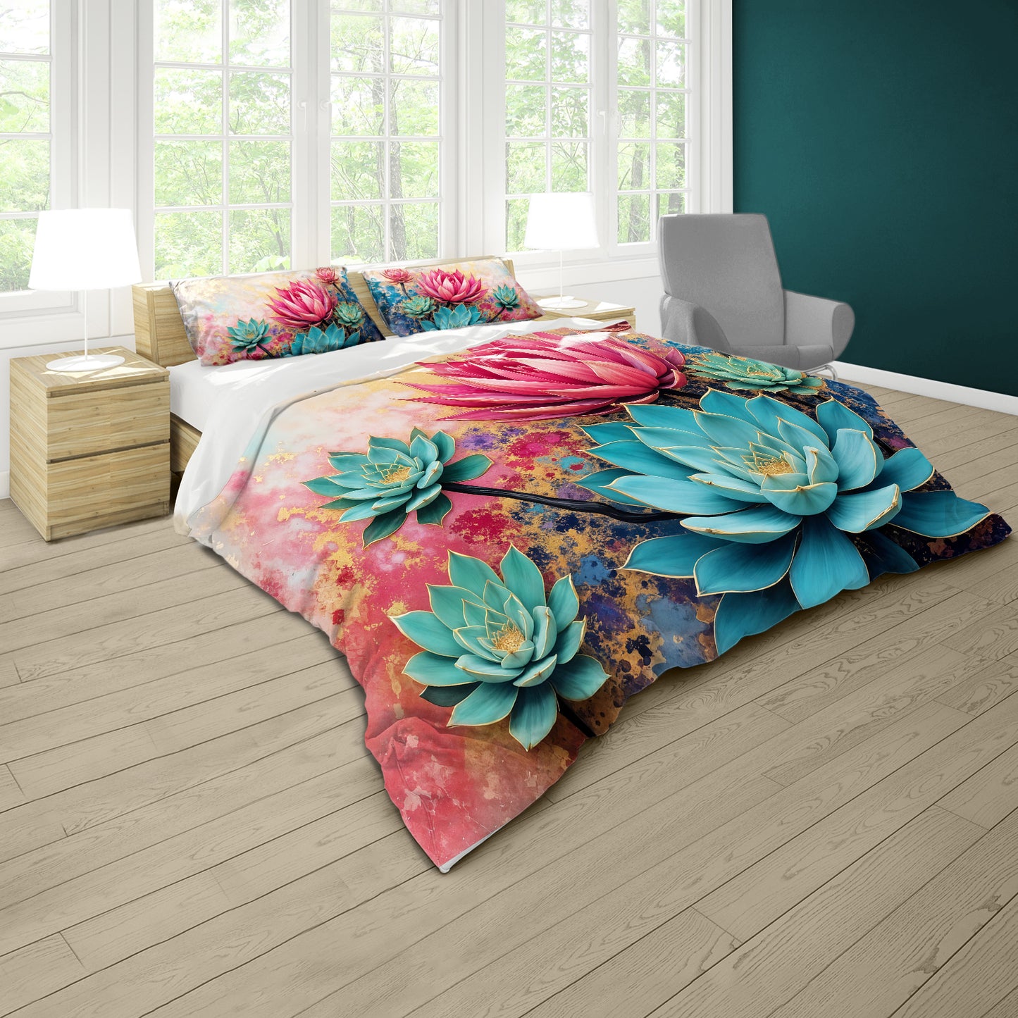Protea & Succulent Oasis Duvet Cover Set