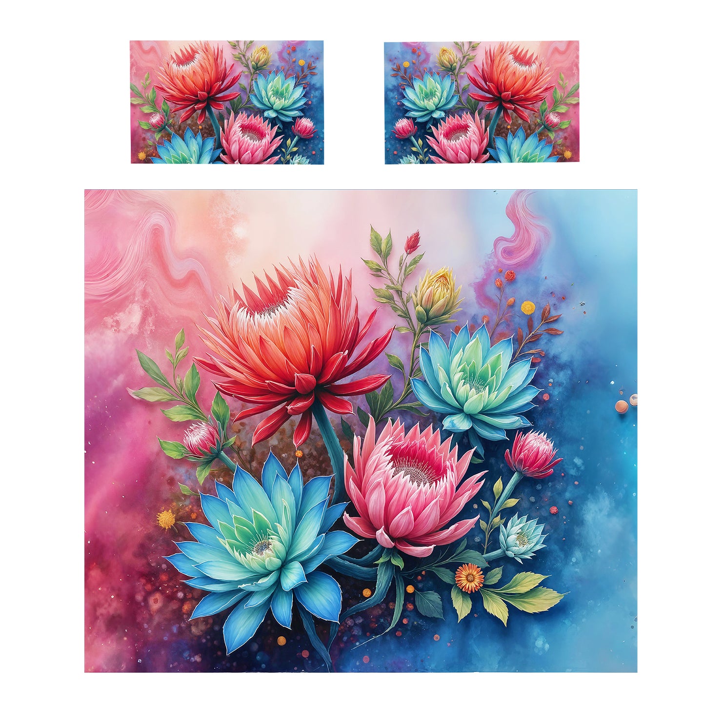 Protea & Succulent Petalscape Duvet Cover Set