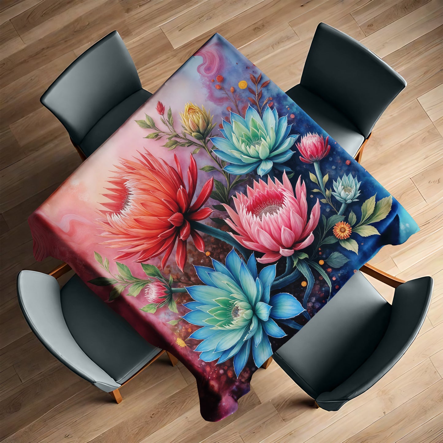 Protea & Succulent Petalscape Square Tablecloth