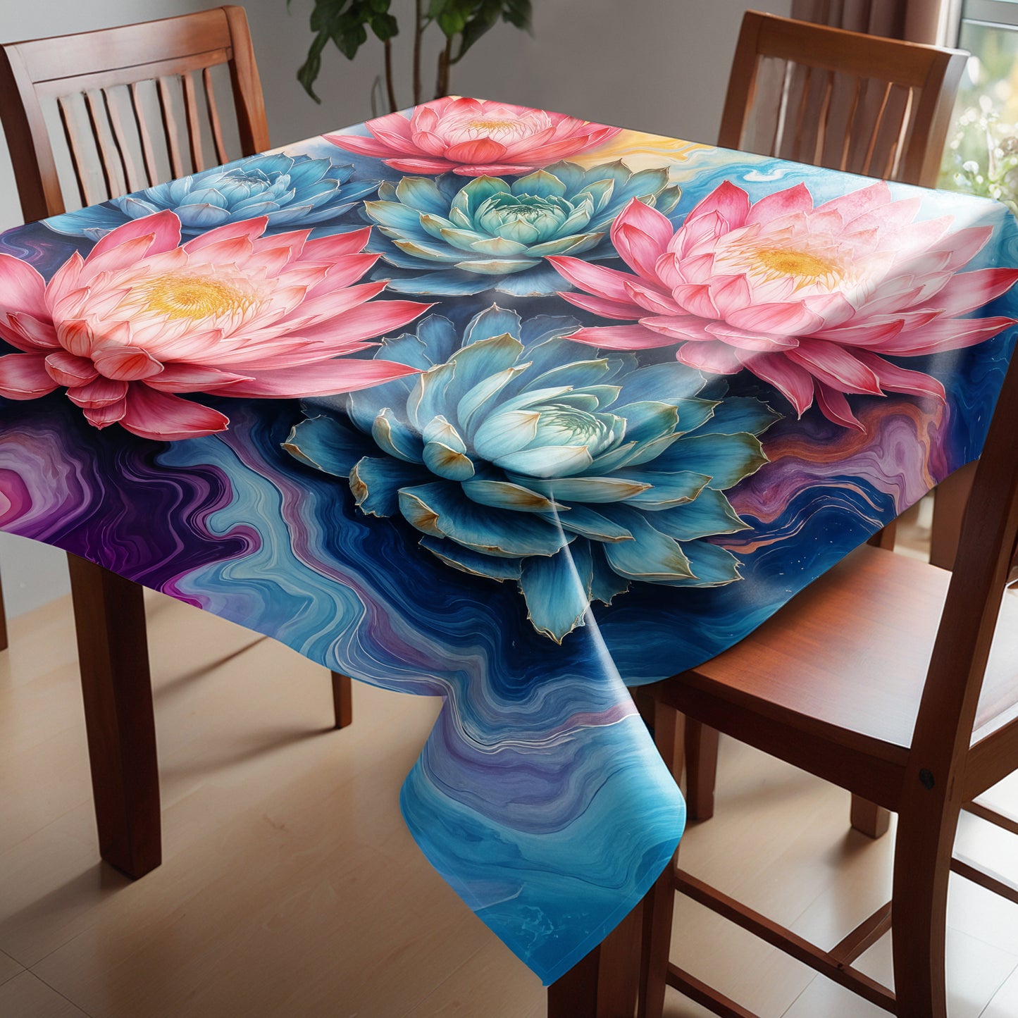 Protea & Succulent Petalwave Square Tablecloth