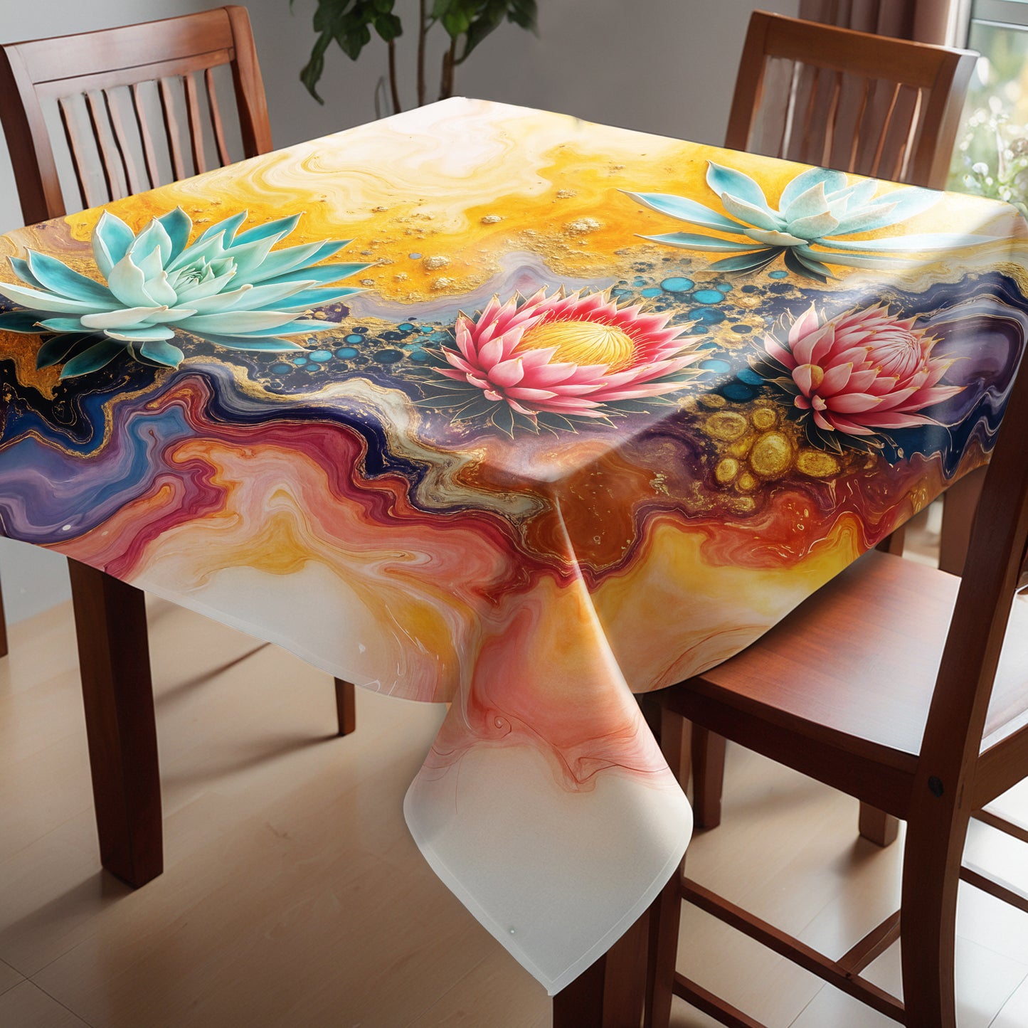 Protea & Succulent Square Tablecloth