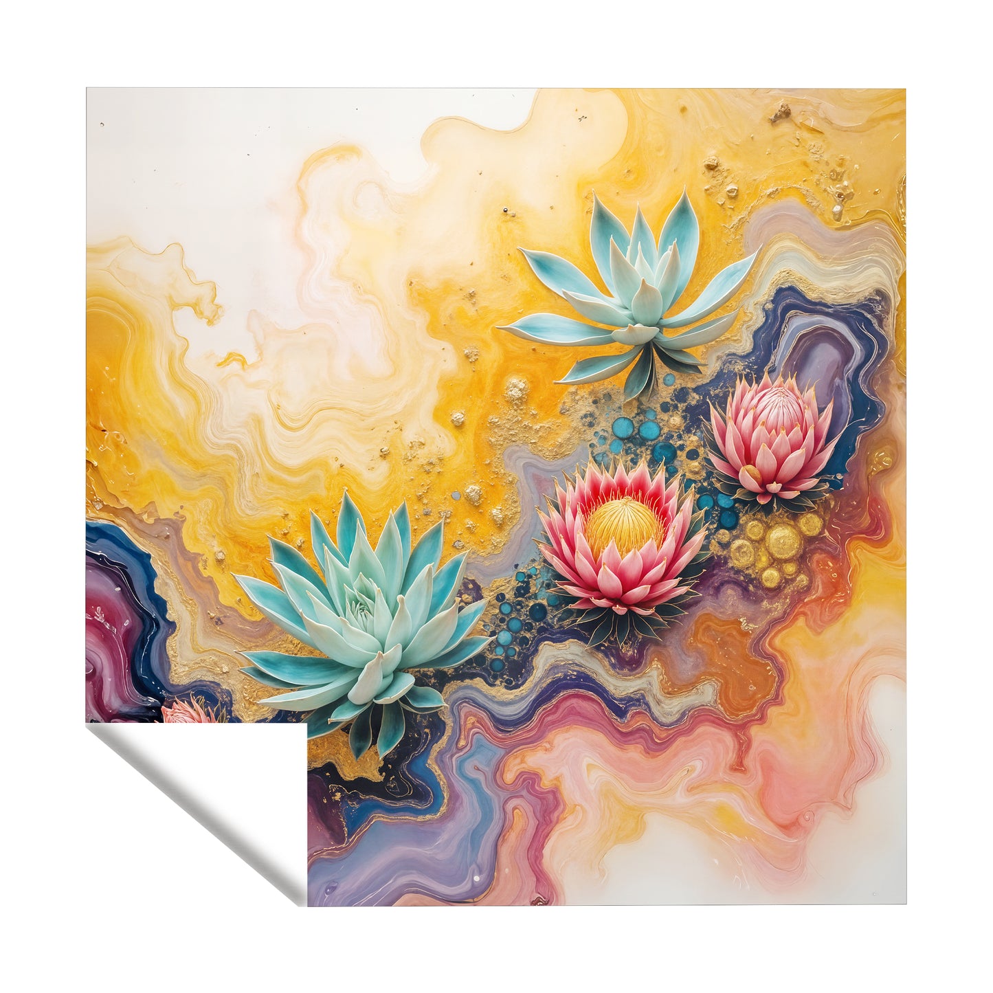 Protea & Succulent Square Tablecloth