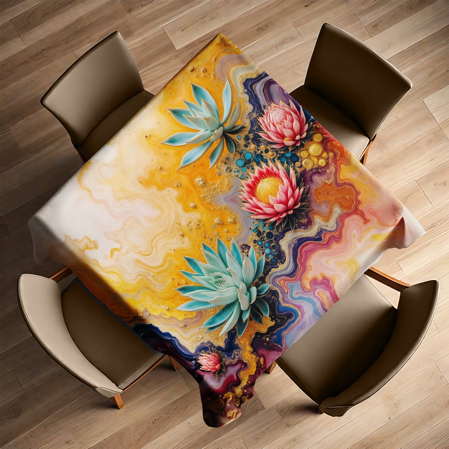 Protea & Succulent Square Tablecloth