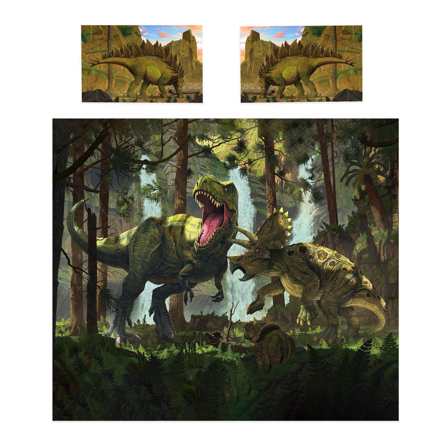 Protection & Stegosaurus Duvet Cover Set By Vincent Hie