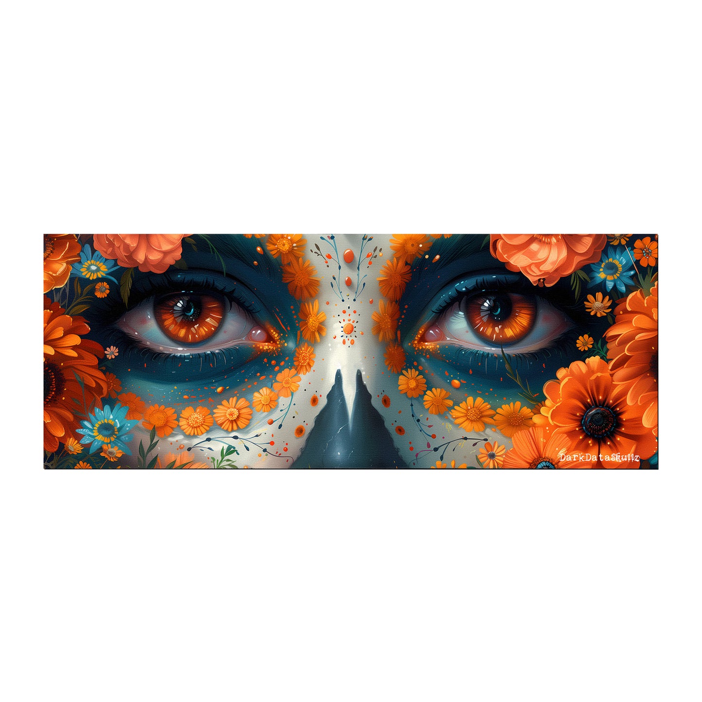 Psychedelic Face by Wikus Schalkwyk Large Desk Pad