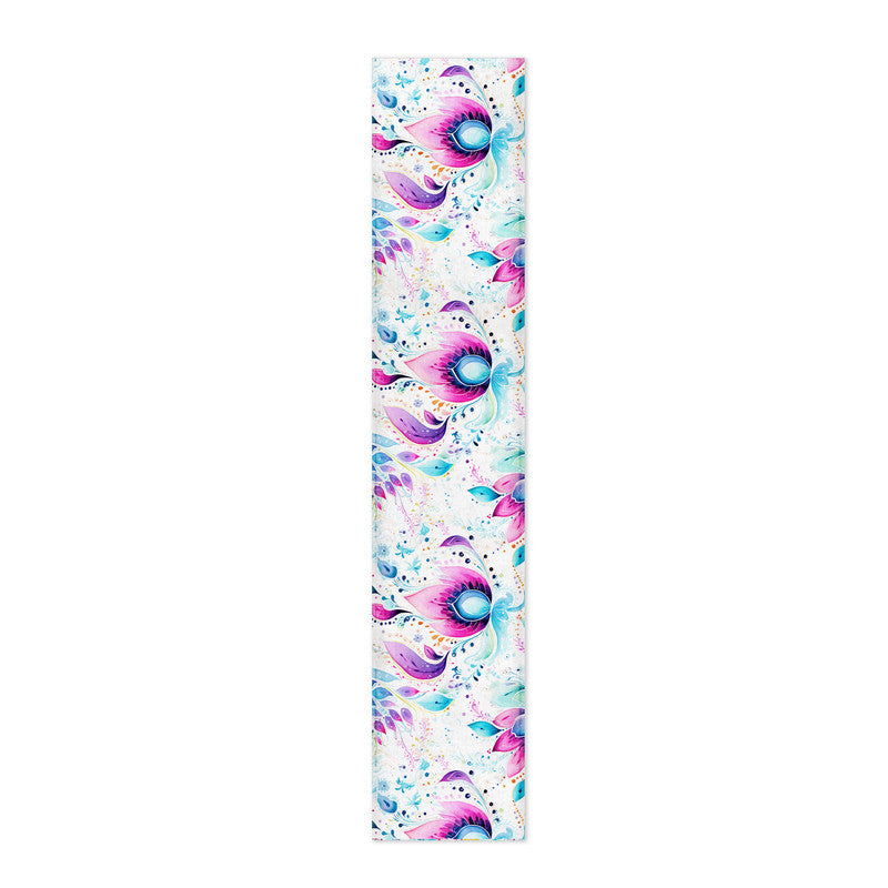 Purple And Aqua Paisley Table Runner