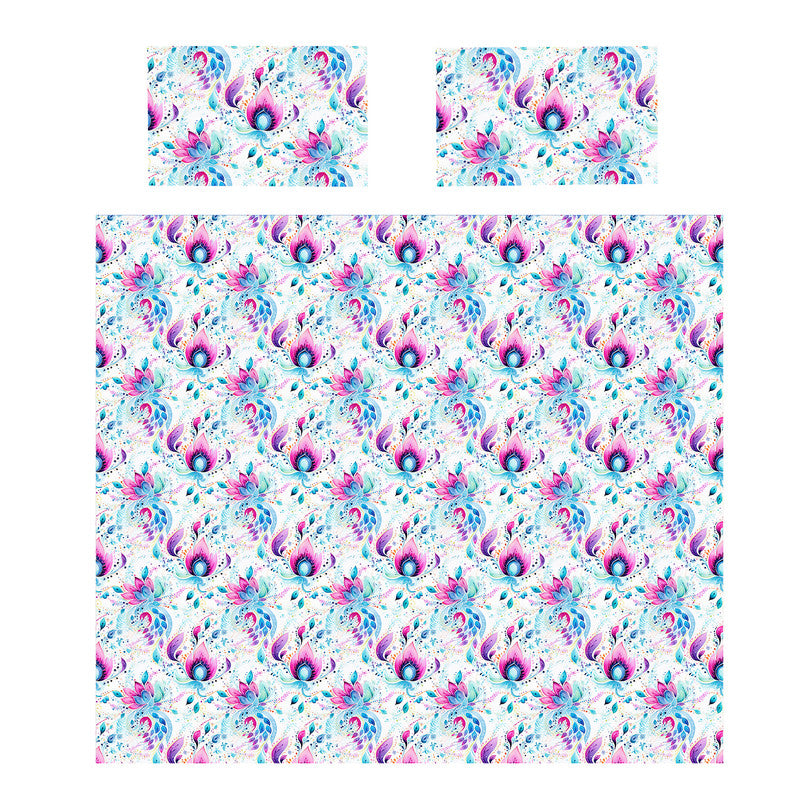 Purple And Blue Duvet Cover Set