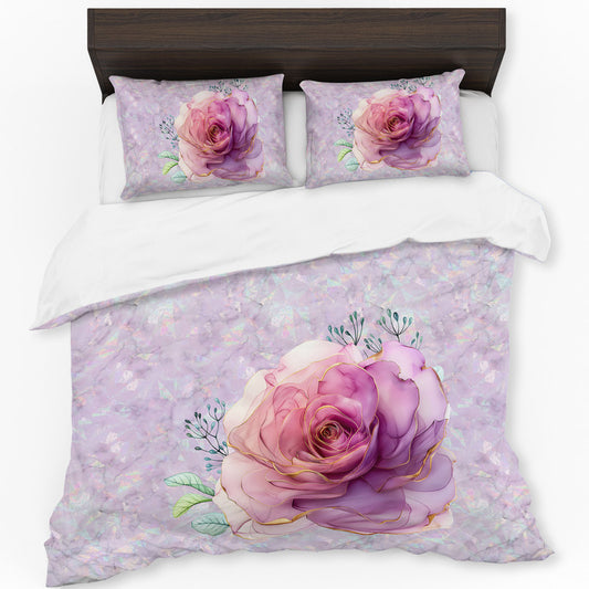 Purple Crystal Duvet Cover Set