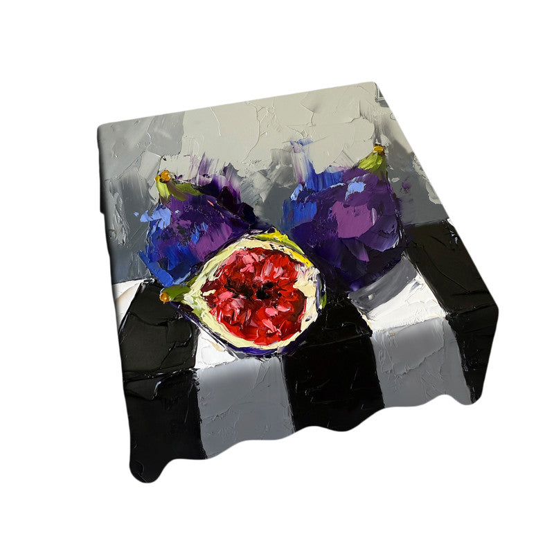 Purple Figs Square Tablecloth by Juanette Menderoi
