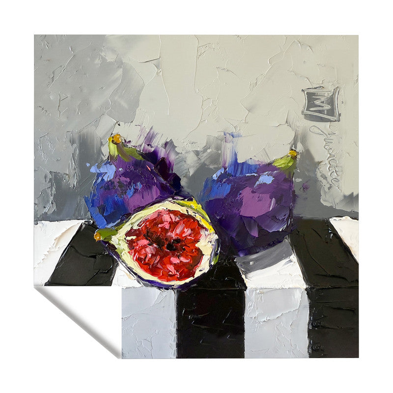 Purple Figs Square Tablecloth by Juanette Menderoi