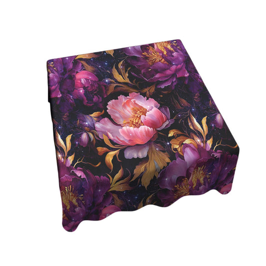 Purple Floral Square Tablecloth