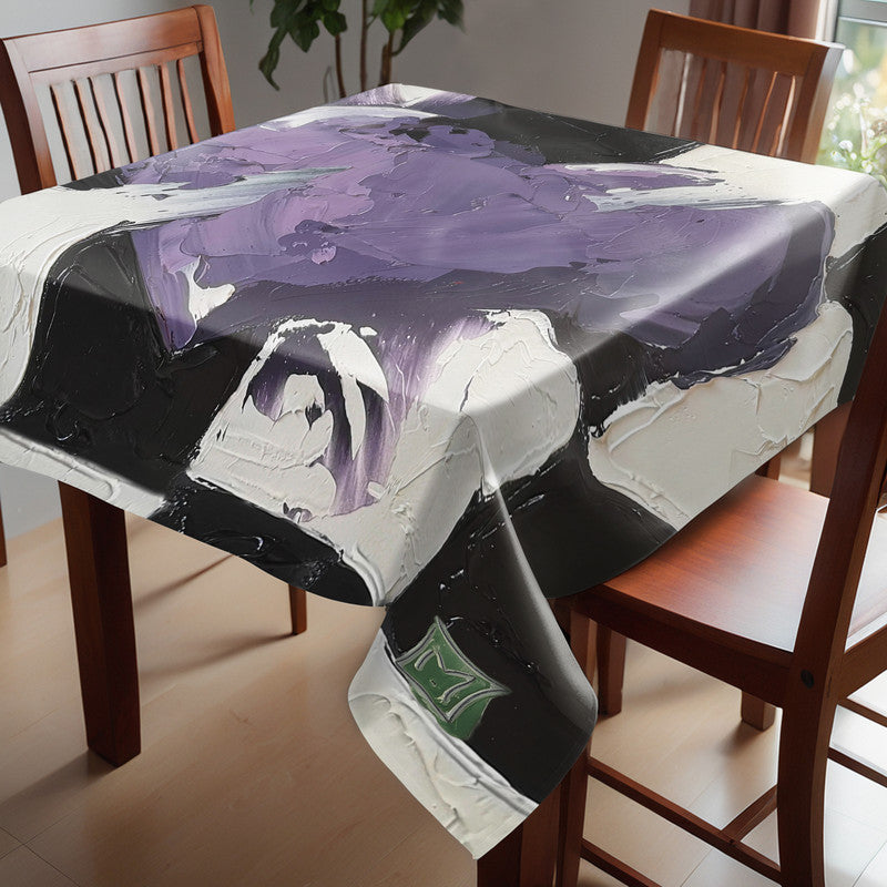 Purple Heart Square Tablecloth by Juanette Menderoi