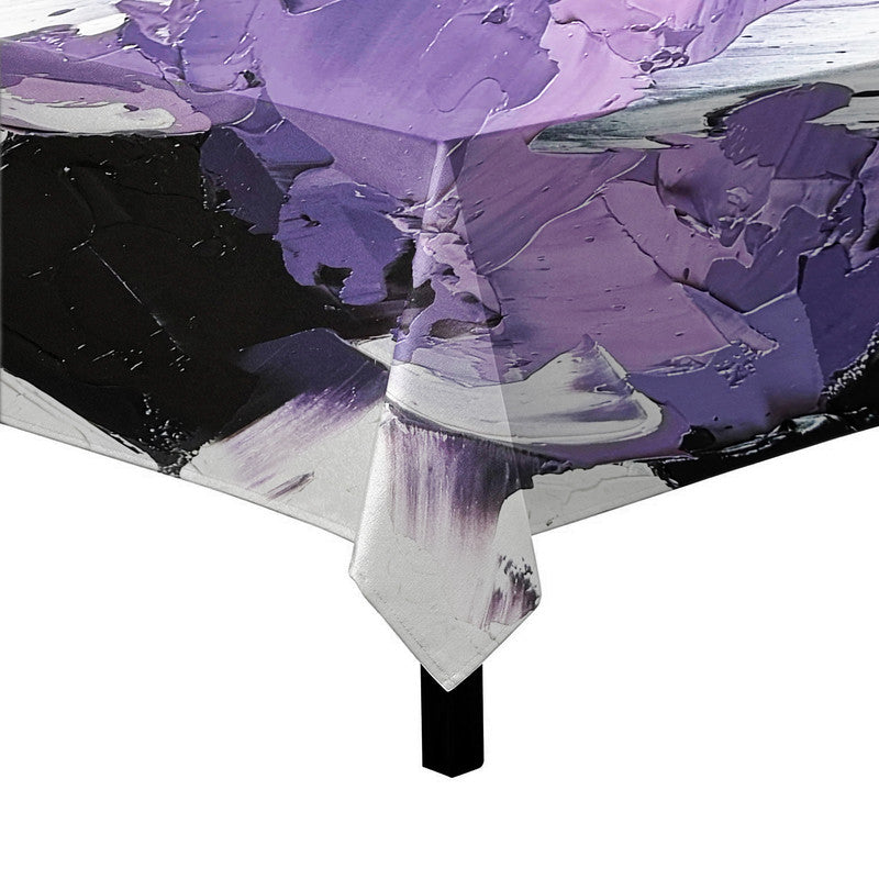 Purple Heart Square Tablecloth by Juanette Menderoi
