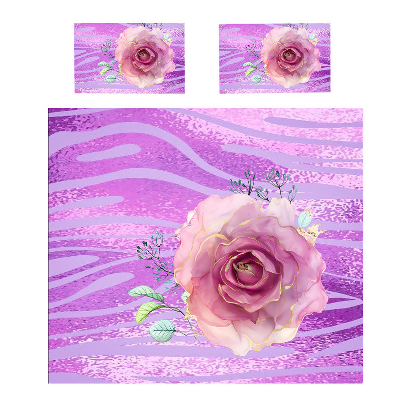 Purple Waves Duvet Cover Set