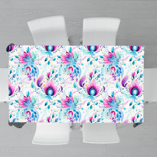 Purple Wings Rectangle Tablecloth