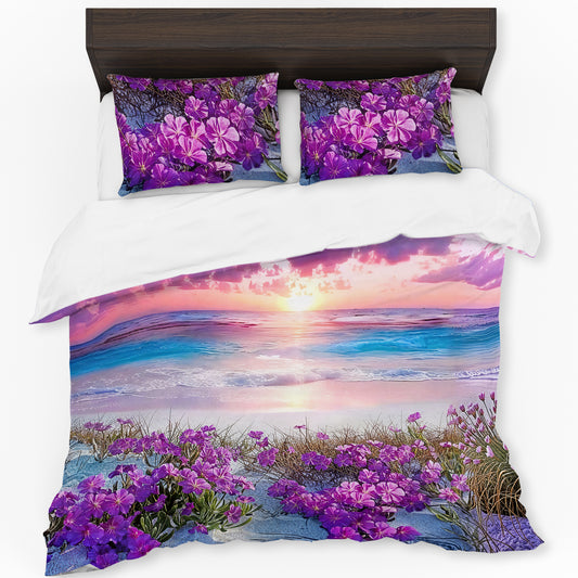 Purple Coastline Duvet Cover Set