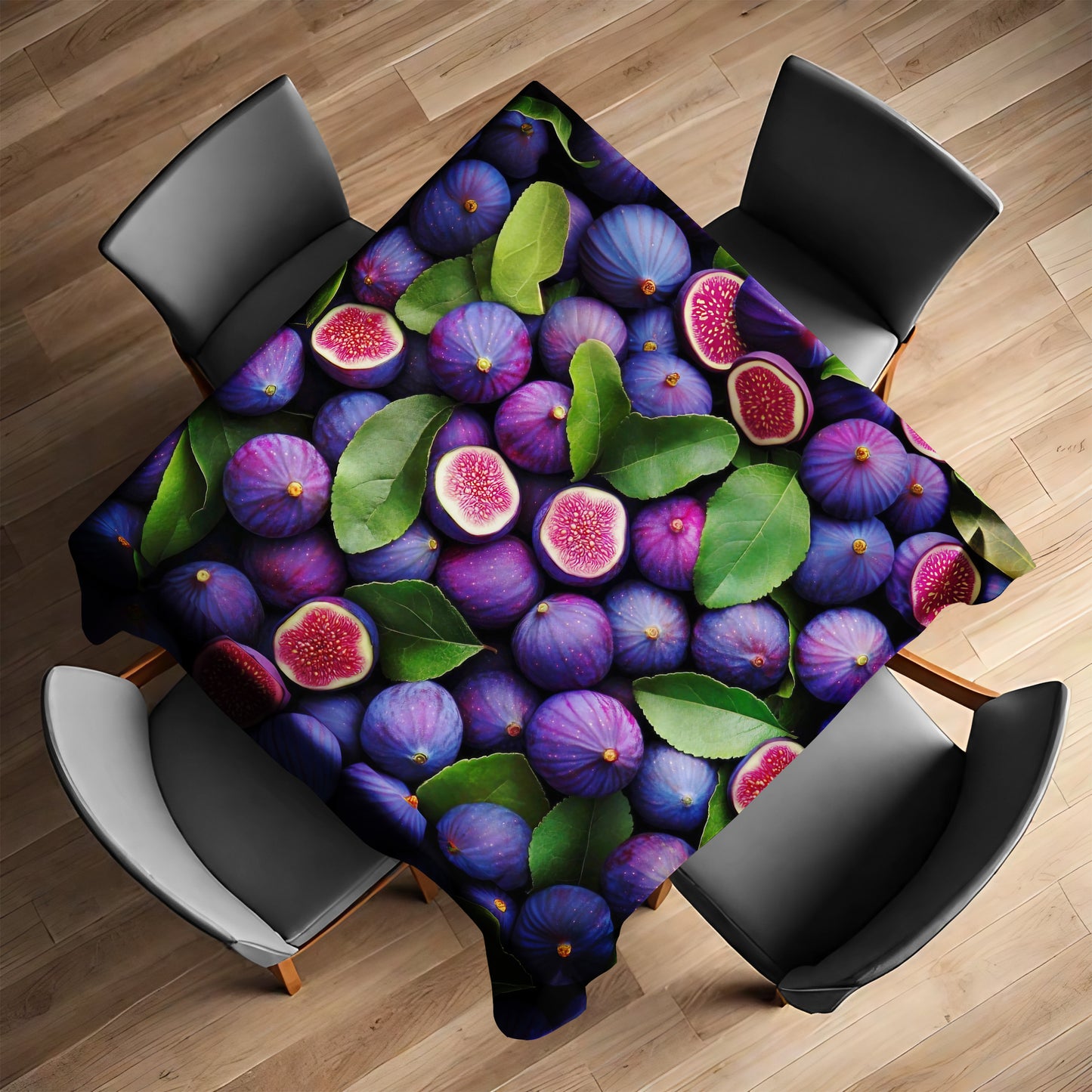 Purple Figs Square Tablecloth