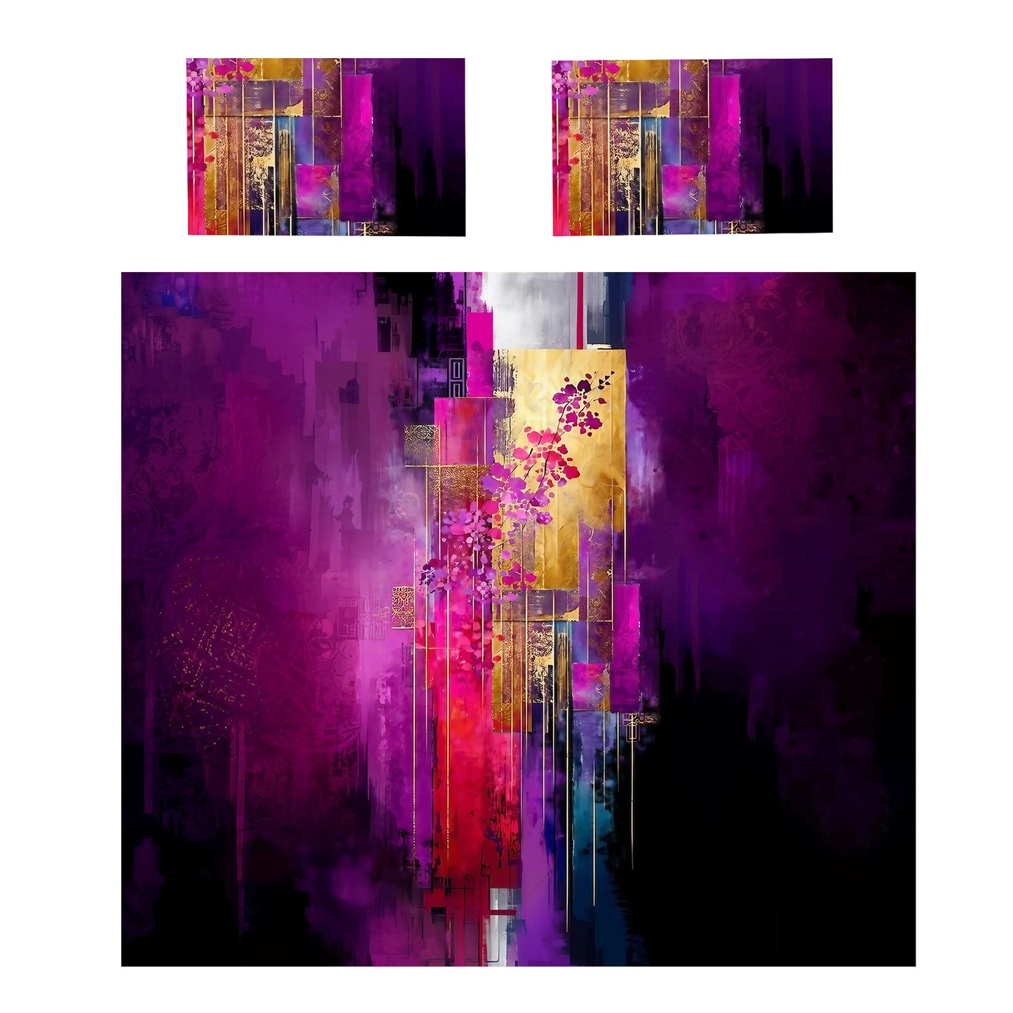 Purple Flashes in the Dark Duvet Cover Set