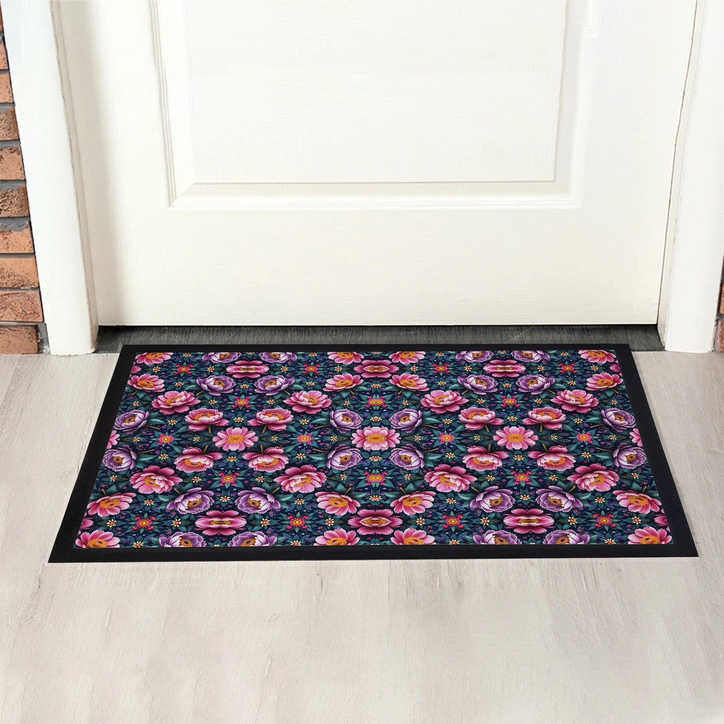 Purple Flowers Door Mat