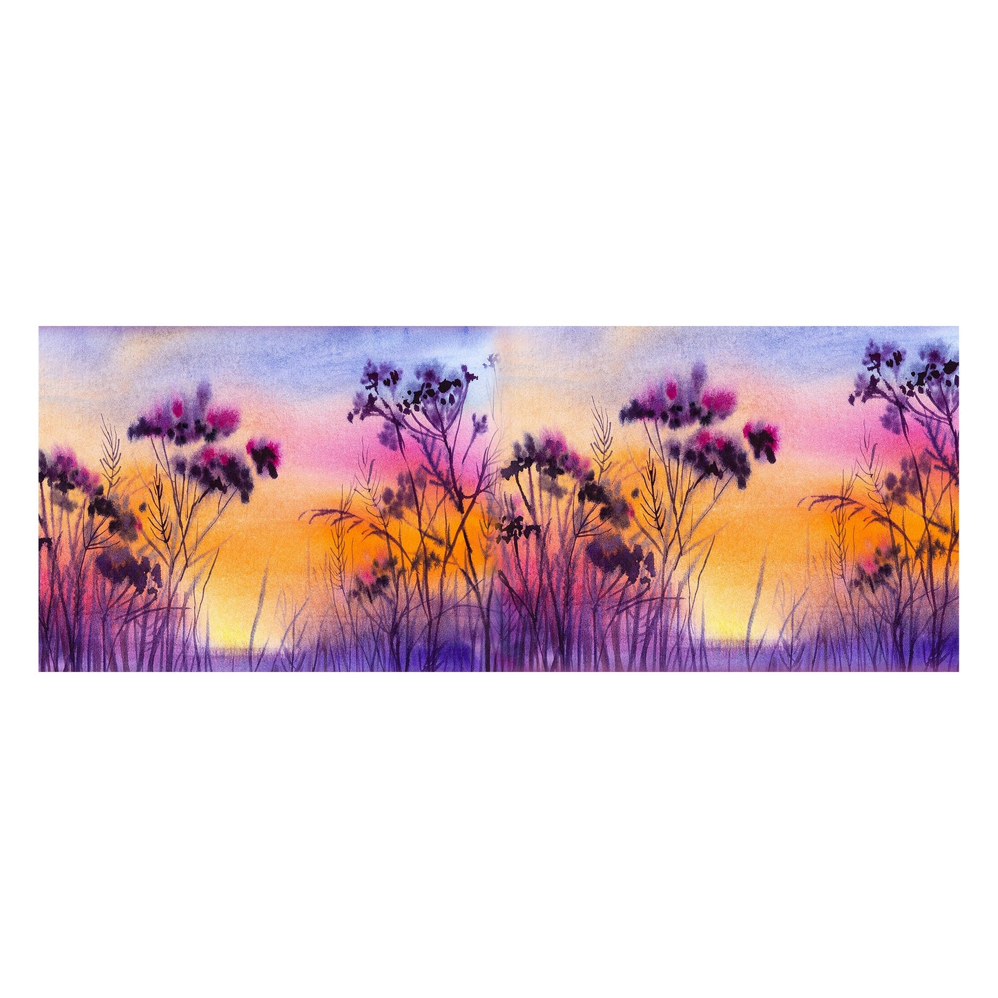Purple Pastel Haze Landscape Decoupage Drum Cover