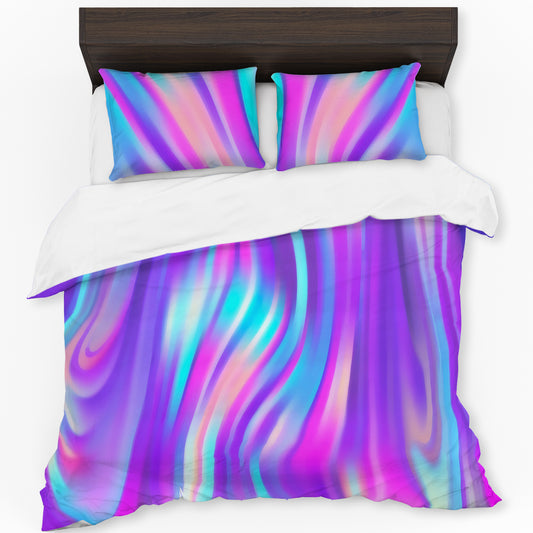 Purple Phantom Streams Duvet Cover Set