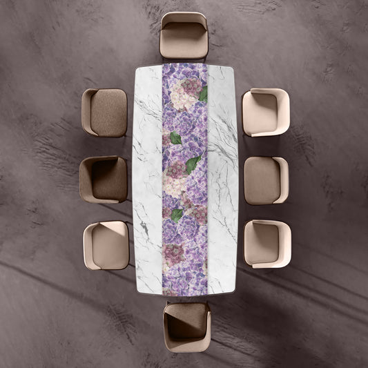 Purple & White Floral Table Runner By Mark van Vuuren